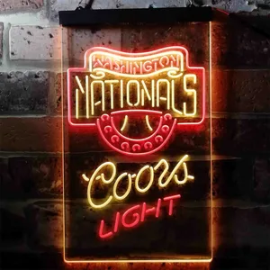 Washington Nationals Coors Light Neon-Like LED Sign - Legacy Edition