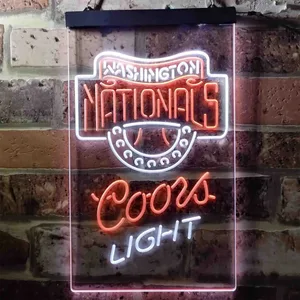 Washington Nationals Coors Light Neon-Like LED Sign - Legacy Edition
