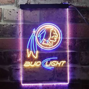 Washington Football Team Bud Light Neon-Like LED Sign