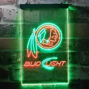 Washington Football Team Bud Light Neon-Like LED Sign