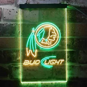 Washington Football Team Bud Light Neon-Like LED Sign