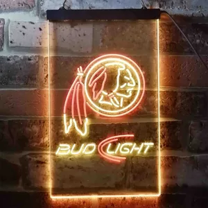 Washington Football Team Bud Light Neon-Like LED Sign