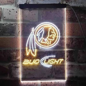 Washington Football Team Bud Light Neon-Like LED Sign