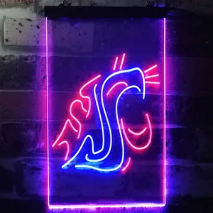 Washington State Cougars Logo Neon-Like LED Sign