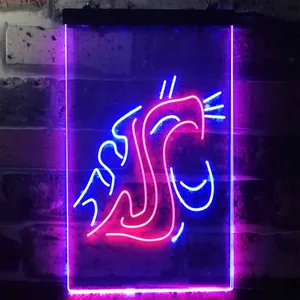 Washington State Cougars Logo Neon-Like LED Sign