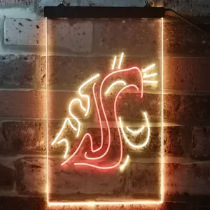 Washington State Cougars Logo Neon-Like LED Sign