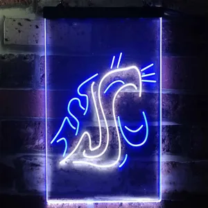 Washington State Cougars Logo Neon-Like LED Sign