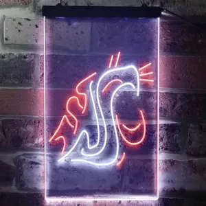 Washington State Cougars Logo Neon-Like LED Sign