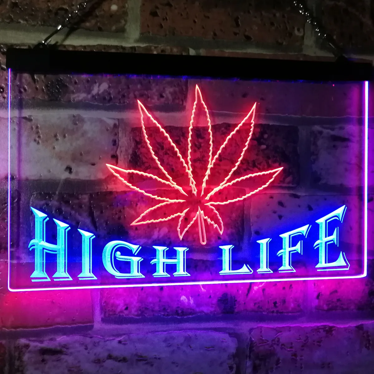 Weed High Life Neon-Like LED Sign