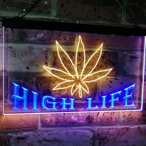 Weed High Life Neon-Like LED Sign