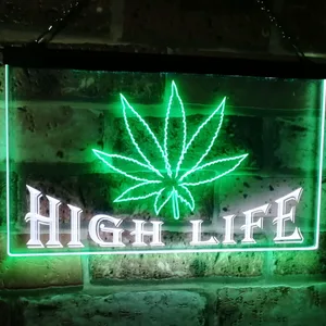 Weed High Life Neon-Like LED Sign