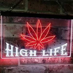 Weed High Life Neon-Like LED Sign