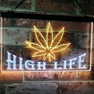 Weed High Life Neon-Like LED Sign