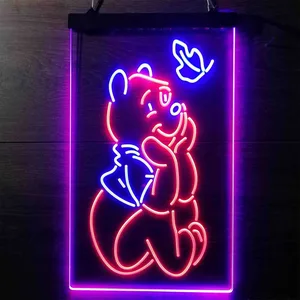 Winnie The Pooh Leaf Neon-Like LED Sign