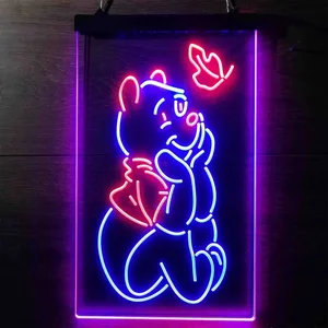 Winnie The Pooh Leaf Neon-Like LED Sign