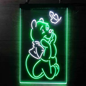 Winnie The Pooh Leaf Neon-Like LED Sign