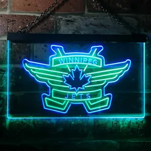 Winnipeg Jets Logo 2 Neon-Like LED Sign - Legacy Edition