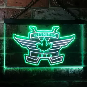 Winnipeg Jets Logo 2 Neon-Like LED Sign - Legacy Edition