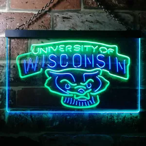 Wisconsin Badgers Logo  Neon-Like LED Sign