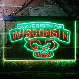 Wisconsin Badgers Logo  Neon-Like LED Sign