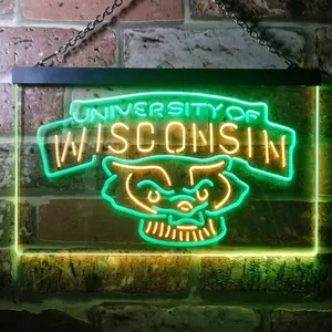 Wisconsin Badgers Logo  Neon-Like LED Sign