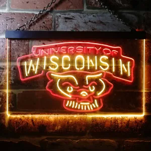 Wisconsin Badgers Logo  Neon-Like LED Sign