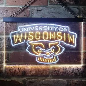 Wisconsin Badgers Logo  Neon-Like LED Sign
