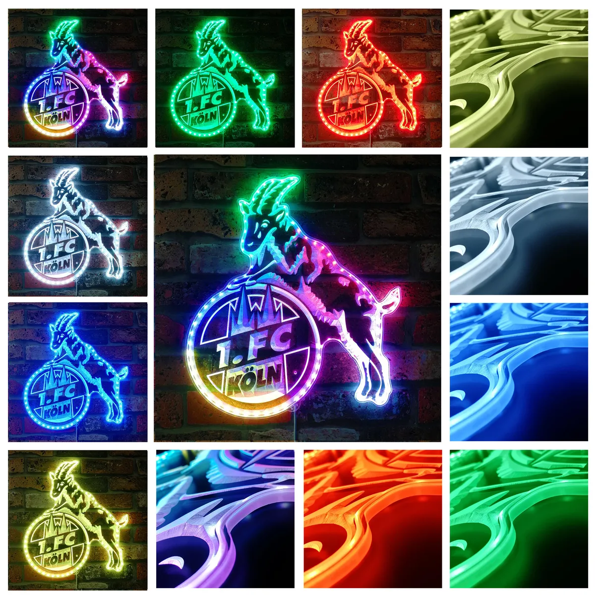 1. FC Koln Logo RGB LED Sign
