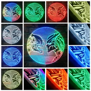 Alien vs. Predator Heads RGB LED Sign