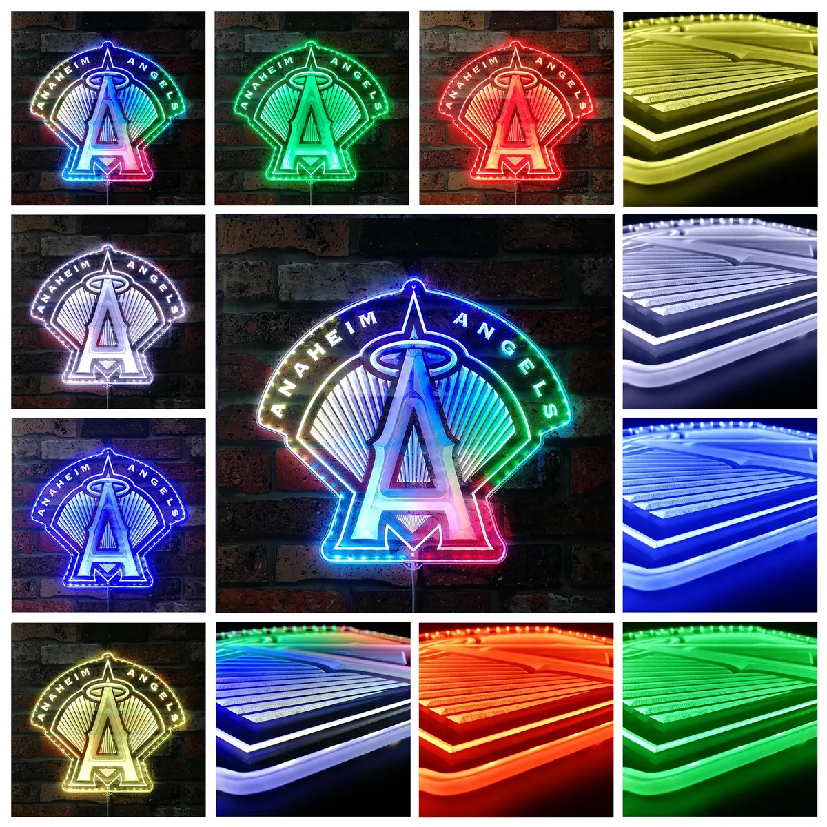 Anaheim Angels (LA) Halo Logo RGB LED Sign