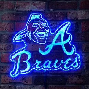 Atlanta Braves Screaming Indian RGB LED Sign