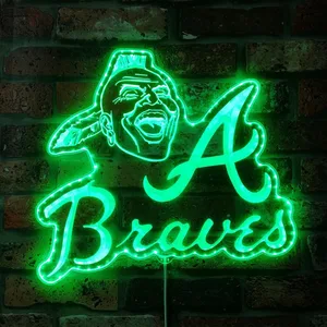 Atlanta Braves Screaming Indian RGB LED Sign