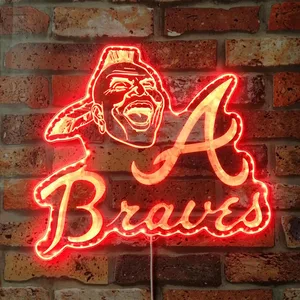 Atlanta Braves Screaming Indian RGB LED Sign