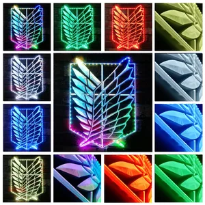 Attack on Titan Wings Survey Corps Emblem RGB LED Sign