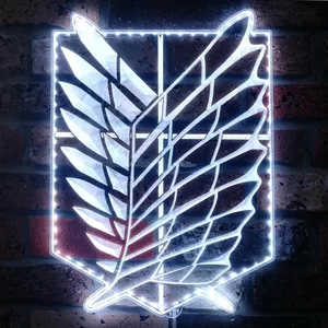 Attack on Titan Wings Survey Corps Emblem RGB LED Sign