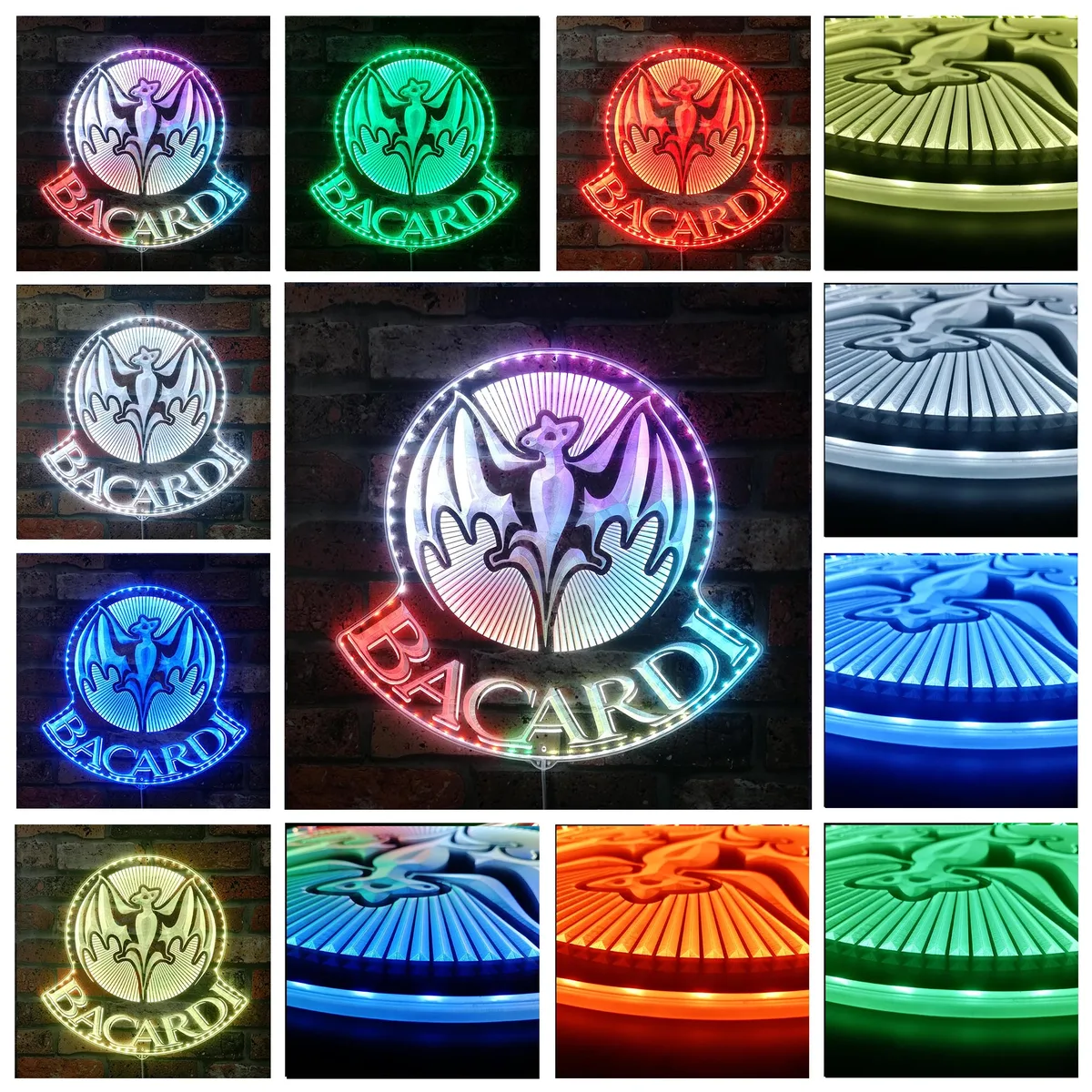 Bacardi Logo RGB LED Sign