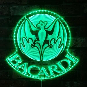Bacardi Logo RGB LED Sign