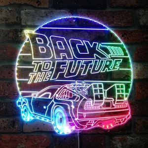 Back to the Future Logo RGB LED Sign