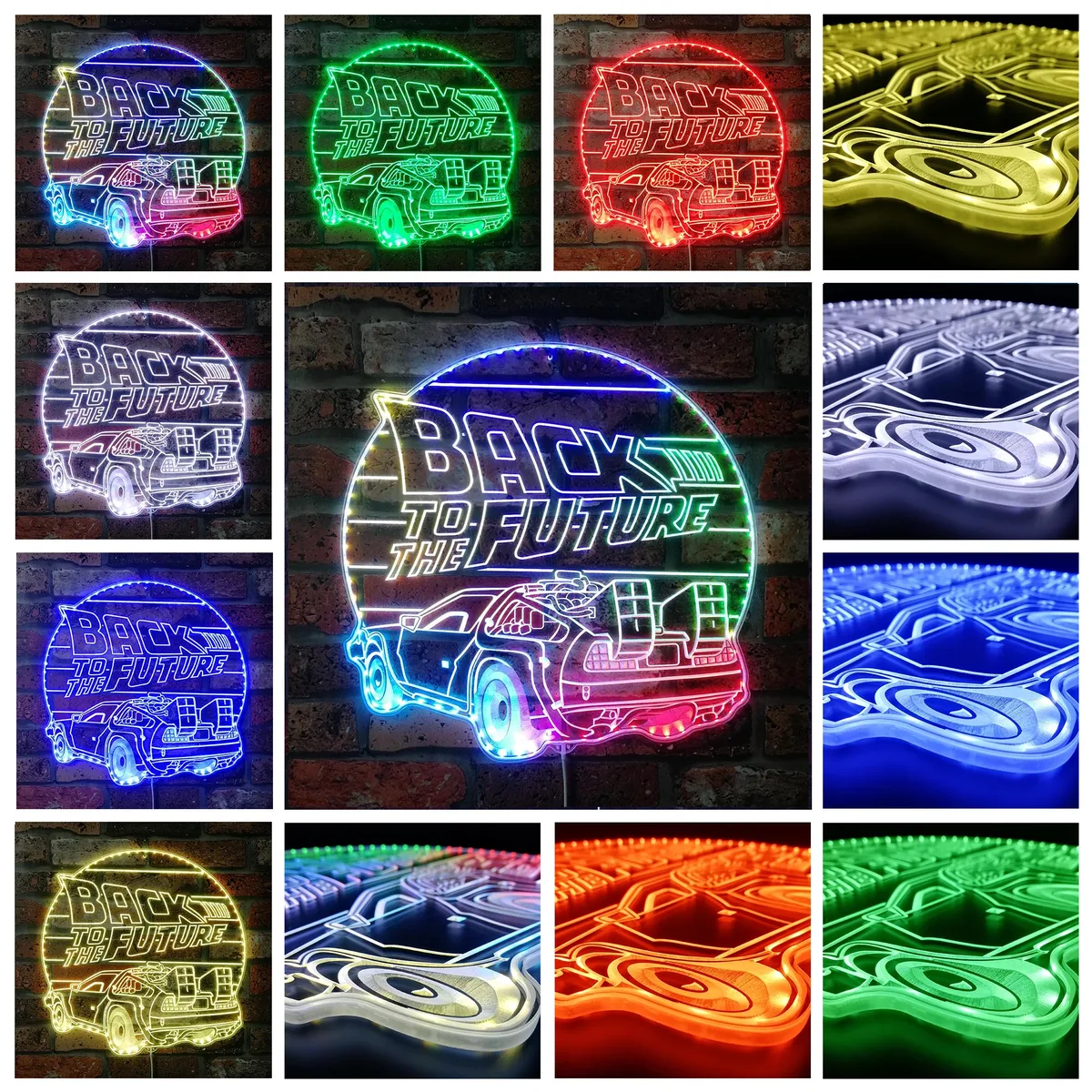 Back to the Future Logo RGB LED Sign