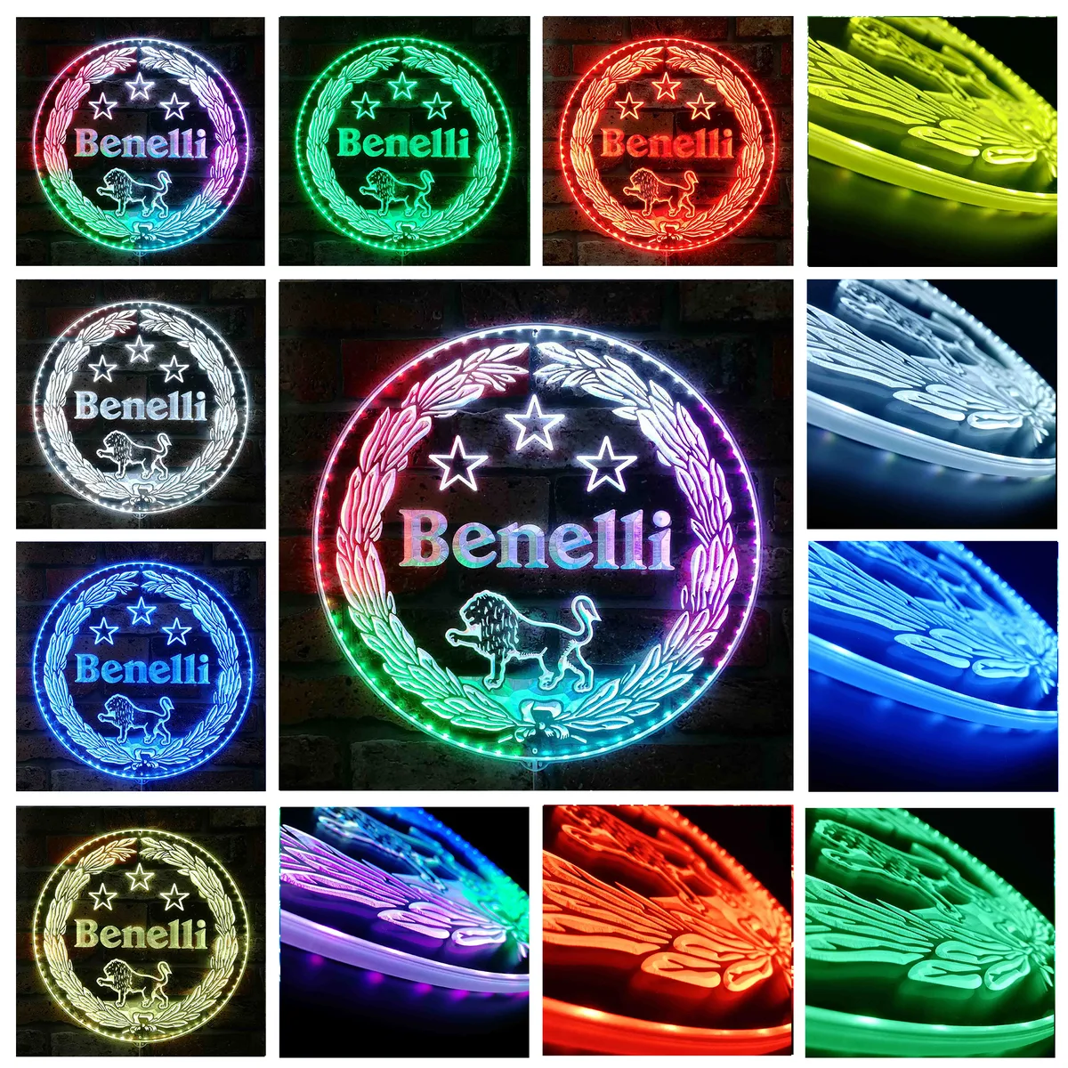 Benelli Firearms Lion Logo RGB LED Sign