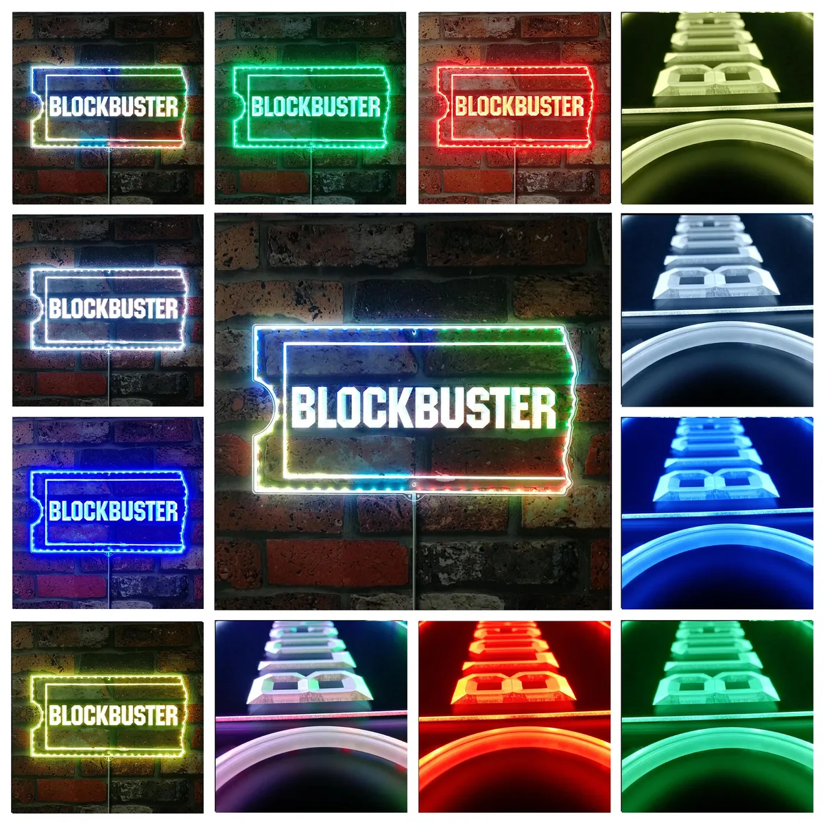 Blockbuster Logo RGB LED Sign