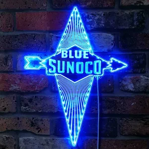 Blue Sunoco Logo RGB LED Sign