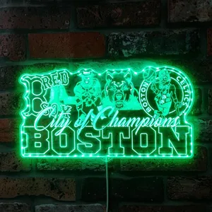 Boston Red Sox City of Champions RGB LED Sign
