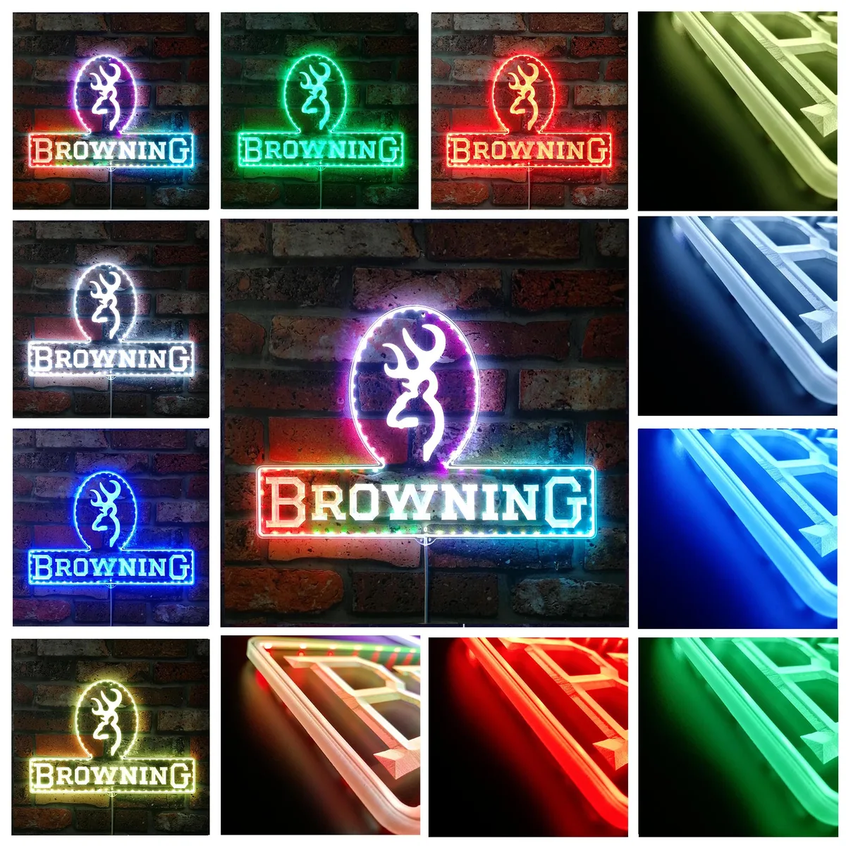 Browning Arms Company Logo RGB LED Sign