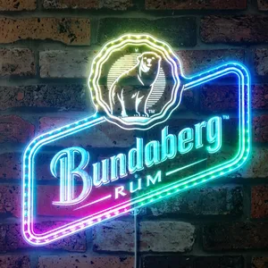 Bundaberg Rum Bear Logo Rum RGB LED Sign