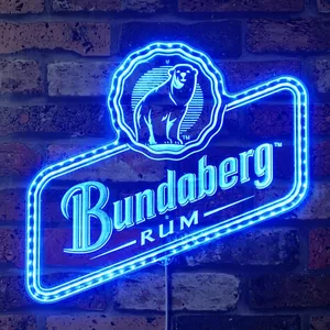 Bundaberg Rum Bear Logo Rum RGB LED Sign