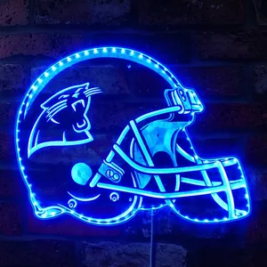 Carolina Panthers Helmet Logo RGB LED Sign