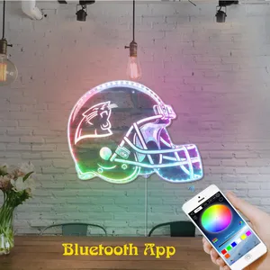Carolina Panthers Helmet Logo RGB LED Sign