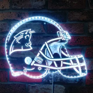 Carolina Panthers Helmet Logo RGB LED Sign