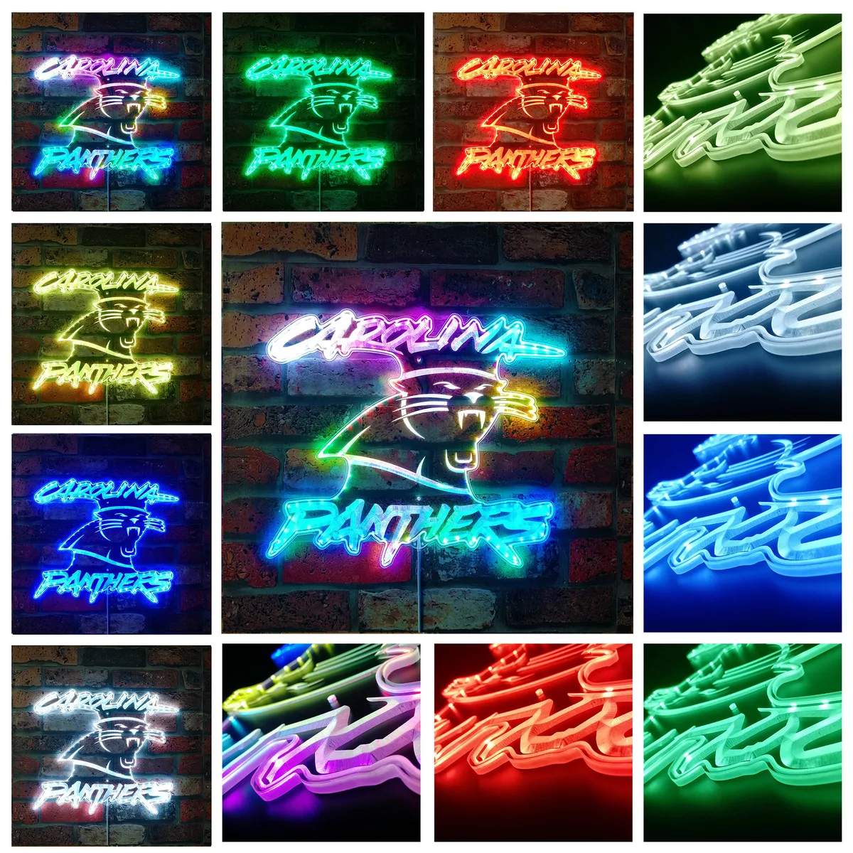 Carolina Panthers Logo RGB LED Sign